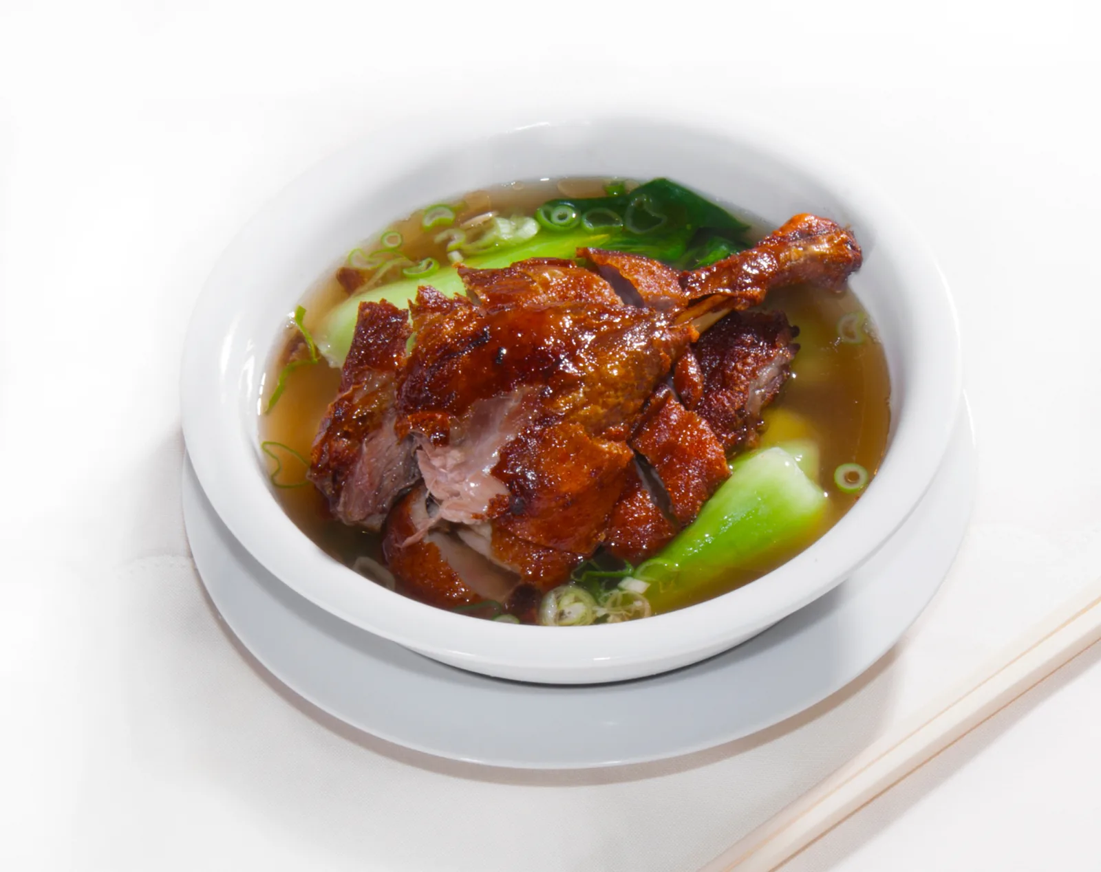 Noodle soup with crispy duck